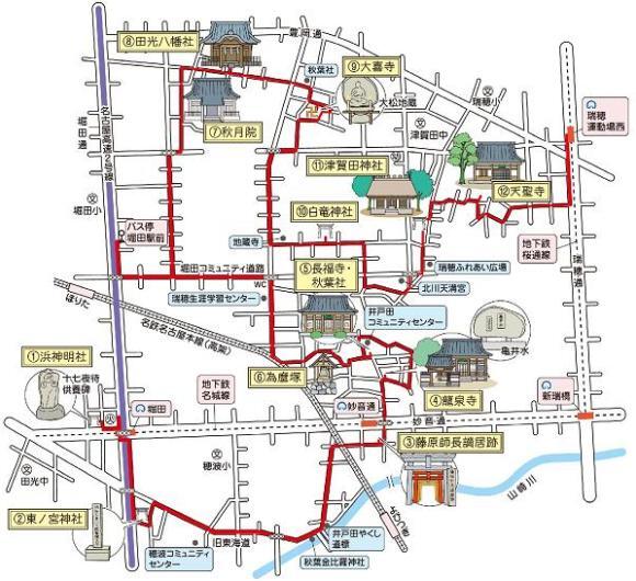 地図:ふるさと歴史のみち