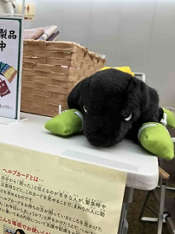 写真：盲導犬の人形がお出迎え