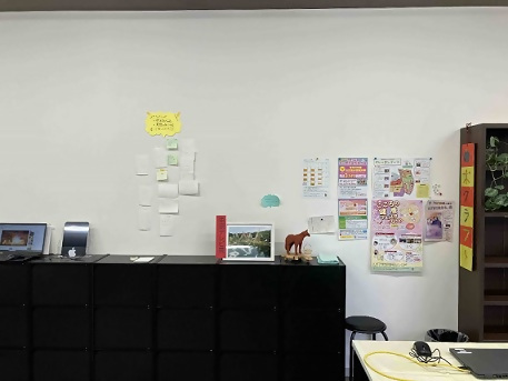 写真：やってみたいことでディスプレイされた壁