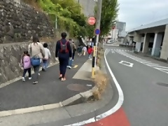 写真：森後町を東進しているところ