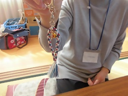 写真：組紐のストラップ