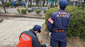 写真：船方消防団の人たち
