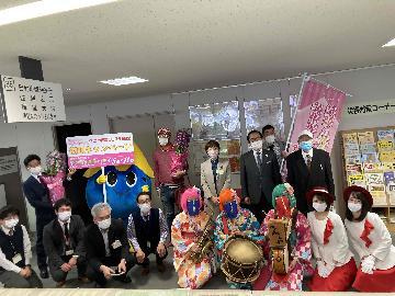 記念撮影の写真