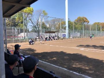 写真：ソフトボールの試合の様子