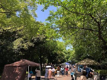 写真：「新緑マルシェ」を楽しむ人の様子