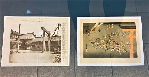 浜鳥居の写真と絵