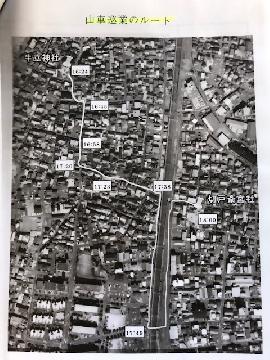 写真：山車巡業のルート