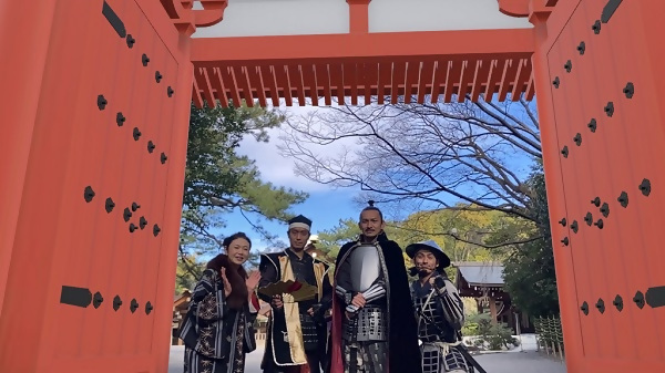 AR技術で再現した海上門での写真