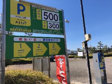 写真：社会実験が行われる駐車場