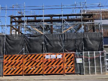 写真：旧旅籠屋伊勢久の改築工事の様子