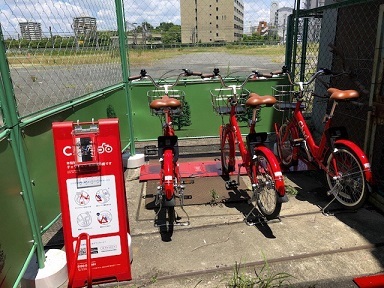 シェアサイクルの写真