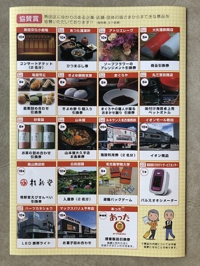 写真：景品一覧