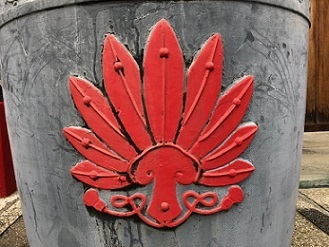 写真：円通寺の紋の天狗のハウチワ