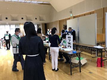 接種終了時の写真