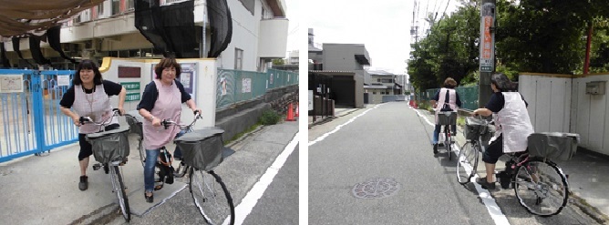 エリア支援保育所担当職員が出発する写真