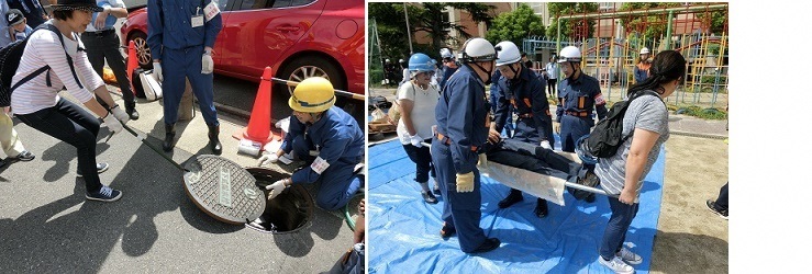 昨年の防災訓練の様子の写真1