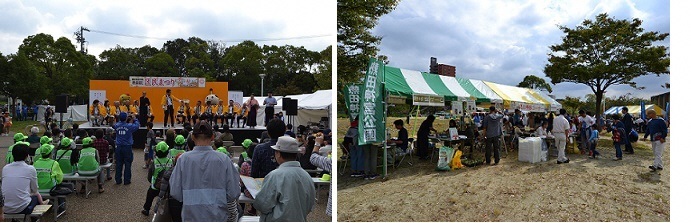 昨年度の区民まつりの写真1と2