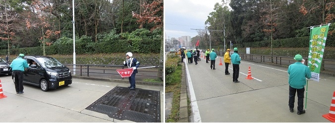 シートベルト・チャイルドシート関所の様子の写真