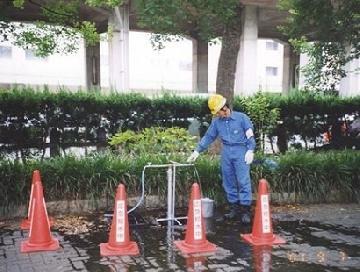 写真：仮設給水栓