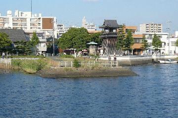 写真：現在の宮の渡し公園（七里の渡し船着き場跡）