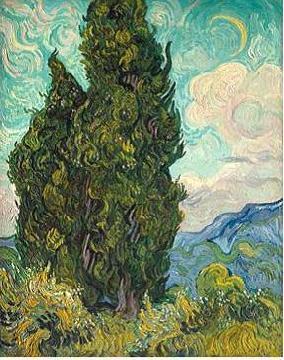 写真：ゴッホの「糸杉」の画