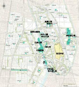 地図：熱田区公園配置図