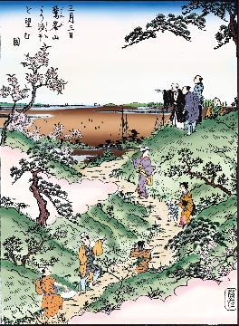 写真：尾張名所図会「だん峯山より汐干を望む」（名古屋都市センター提供）