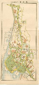 写真：古地図に記された裁断橋の位置（熱田歴史資料室蔵）1