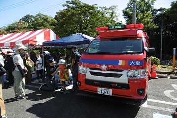 写真:消防署ブースの様子