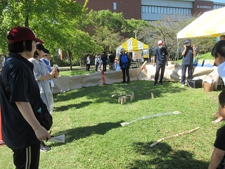 写真:モルック体験の様子