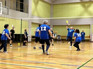 写真:混合の部の試合の様子