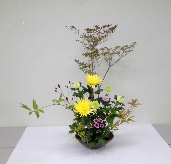 写真:重陽の節句のいけ花