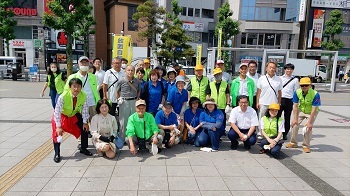 写真:金山総合駅自転車マナーキャンペーン2
