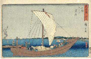 写真:帆掛け船の様子(絵)