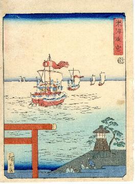 写真:御座船の様子(絵)