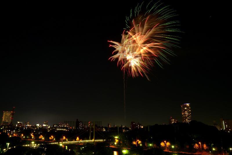 写真：熱田まつり花火1
