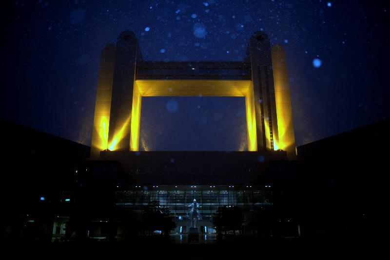 写真：名古屋国際会議場南口夜景