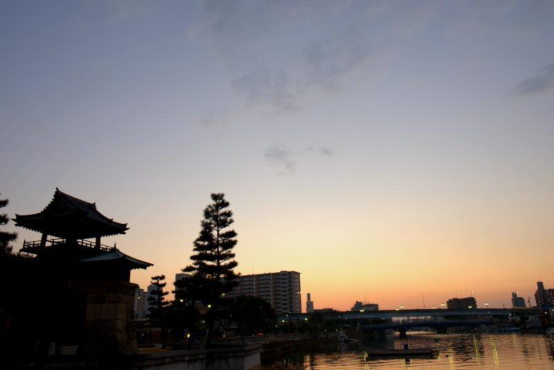 写真：宮の渡し公園朝焼け2