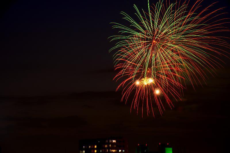 写真：熱田まつり　花火