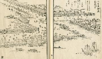 写真:VRで再現したかつての東海道の様子