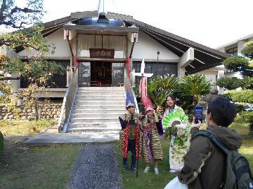 写真：まつ姫との撮影