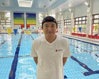 写真:冨山 徹さん(名古屋市水泳連盟・日本赤十字社水上安全法指導員)