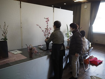 写真：いけ花展の様子