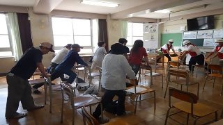 エコノミークラス症候群予防体操の写真