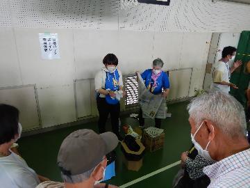 災害ボランティアの講話中の写真