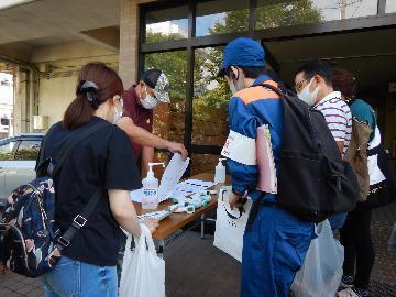 避難所開設訓練の写真