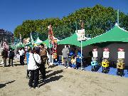 写真:中川区商店街連合会のブース