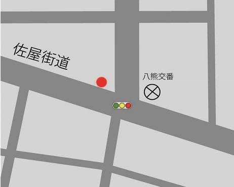 地図：設置場所　尾頭橋通交差点付近