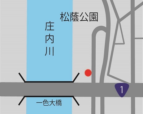 地図：設置場所　一色大橋東側
