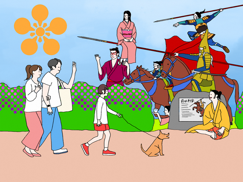 イラスト：前田利家公出世の道（仮称）イメージ図